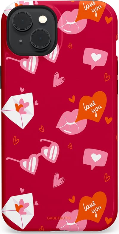 Casetastic Hoesje Geschikt voor Apple iPhone 15 Plus Magsafe - Stijlvolle Beschermende Duo-layer Case - Liefdesbrief