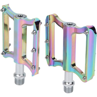 Pédales de Vélo de Montagne Colorées en Alliage d'Aluminium Ensembles de Pédales Plates Légères pour Vélo gray