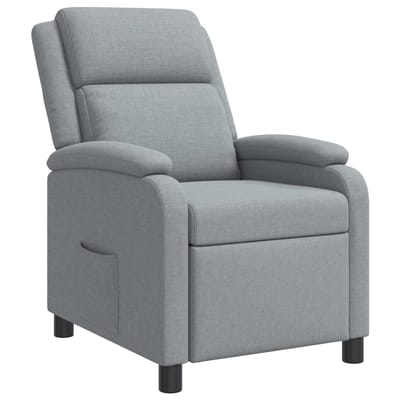 vidaXL - Recliner - Lichtgrijs - Stof