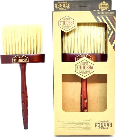 Nekborstel Kapper - Salon Borstel - Haar Verwijderen - Ergonomische Grip - Zachte Vezels - Zwart