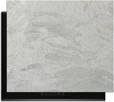 KitchenArt - Soft Concrete Finish – Inductie Beschermer - 70x52 cm - Kookplaat Beschermer - Luxe Afdekplaat Inductieplaat - Anti-slip & Oprolbaar - Beschermmat Inductiekookplaat