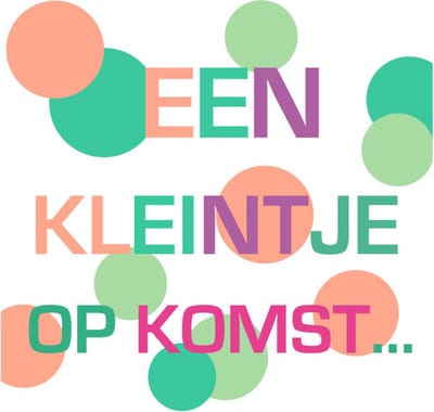 Bloemenkaartjes Een Kleintje Op Komst - Cadeaukaartjes - 20stuks - 7x7cm - Met Boorgaatje - Meerkleurig - Bloemkaartje - Mini Kaartjes