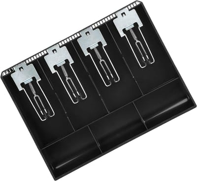 Kassalade - Geldlade Opbergbox - Winkeladministratie - ABS Hars Materiaal - 32 cm Breed - Zwart