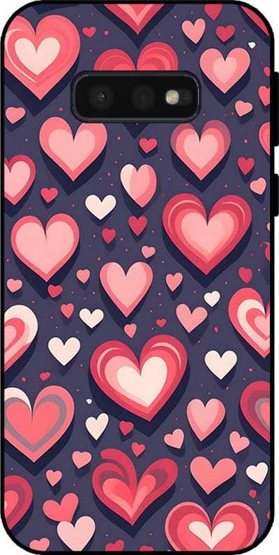 Smartphonica Telefoonhoesje Geschikt voor Samsung Galaxy S10E met Hartjes Opdruk - TPU Backcover Case With Heart Design geschikt voor Samsung Galaxy S10E