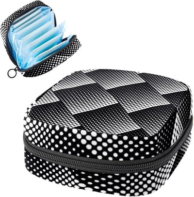 Period zakje - Maandverband tasje - Hygiënisch opbergen - Zachte pluche stof - 17x17x12 cm - Meerkleurig