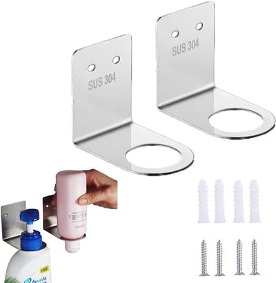 Muurbevestigde Zeepflesdispenserhouder – Opslagrack voor Shampoo, Lotion & Meer (Badkamer & Keuken)