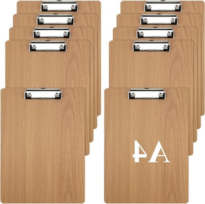 Set van 10 A4 Clipboard met Hardboard en Hanggat - Ideaal voor Kantoor, Restaurant en Schoolgebruik