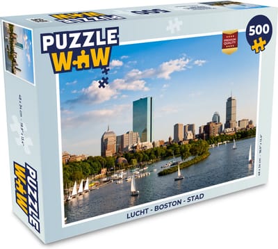 Puzzel Lucht - Boston - Stad - Legpuzzel - Puzzel 500 stukjes