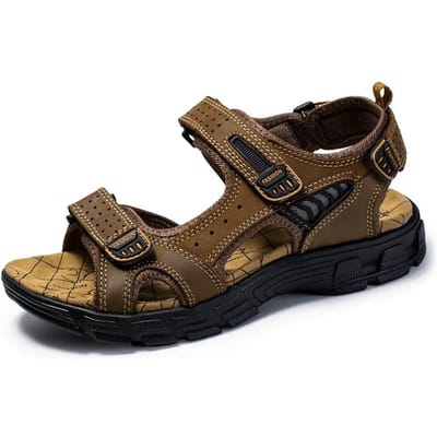 Merk Klassieke Heren Sandalen Zomer Echt Leren Sandalen Heren Vakanties Buiten Casual Schoenen Heren Sandaal Strand 41