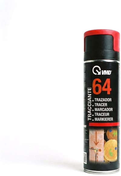 Markeringsverf Spray Rood 500 ml - Markeerspray - Wegenbouwverf - 360° Spuitbus - UV- en Slijtvast - Voor Beton, Asfalt, Hout, Muren en Vloeren [17264-RD]