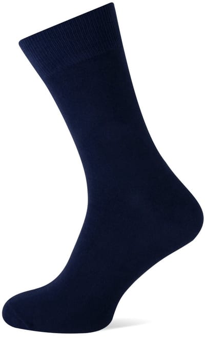 Basset - 2-Pack - Wollen Herensokken - Elastiekvrije Boord - Naadloos - Heren - marine - 39-43 - 6532