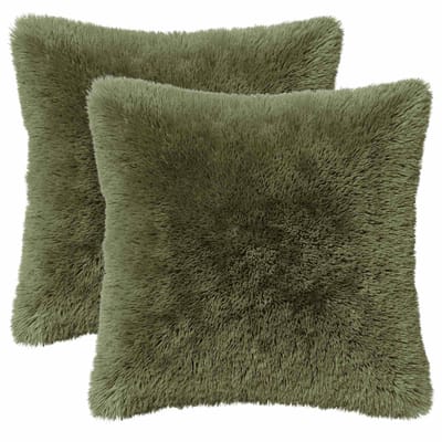 vidaXL - Kussensloop - 2 - pcs - HEERLEN - Groen - 30 - x - 30 - cm - PV - Fleece