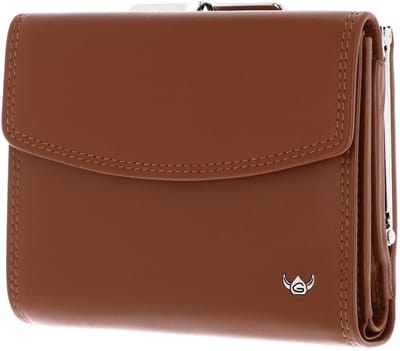 Golden Head Leren portemonnee Polo RFID Protect Bügelbörse 2123 Cognac bruine