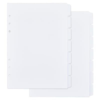 Dailygoody - A5 Indexmapverdelers - 14 Vellen - Kunststof - Witte Tabs - Planner Organisatie - 6 Gaten Ringband