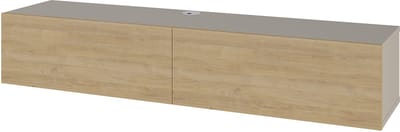Hocus Picus Zwevend TV Meubel - Zandsteen/Eiken - 135x32x25 cm