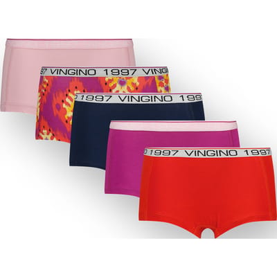 Vingino Girls G-so26-9 Ethnic Heart 5 Pack Hipster Aster Pink Größe: M | Unterwäsche Outlet | Unisex | Rosa