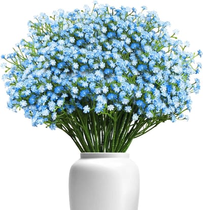 SnelShoppen - 6 Stuks Gypsophila Kunstbloemen, Nep Gypsophila, Ademend Kunstbloemen voor Bruiloften, Bruidsboeketten, Woondecoratie en Creatieve Proje