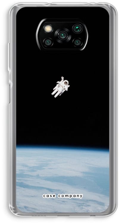 Case Company® - Hoesje geschikt voor Poco X3 Pro hoesje - Alone in Space - Soft Cover Telefoonhoesje - Bescherming aan alle Kanten en Schermrand