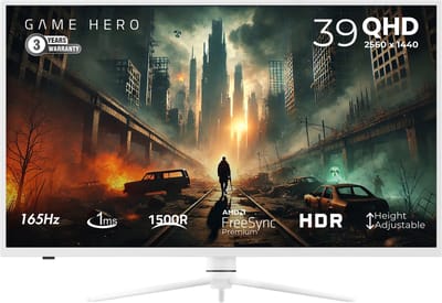 GAME HERO® 39 inch QHD VA Curved Gaming Monitor - 165Hz - 1ms