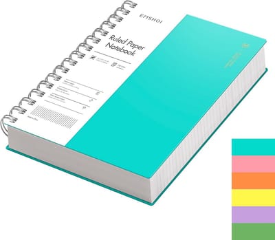 A5 Spiraalnotitieboek Gelijnd - 150 Vellen Dik Papier - Hardcover Waterdicht - Compact voor School Kantoor