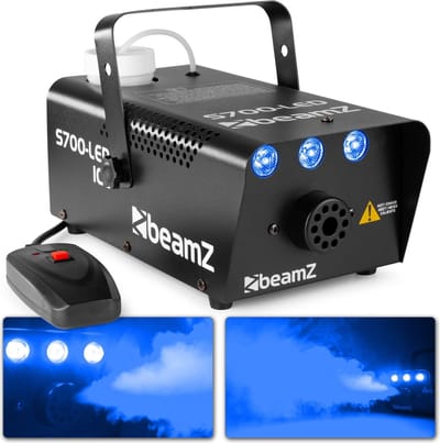 ICE Rookmachine met Afstandsbediening - BeamZ S700LED - 400ml Vloeistof Tank - 3 Leds - 700W