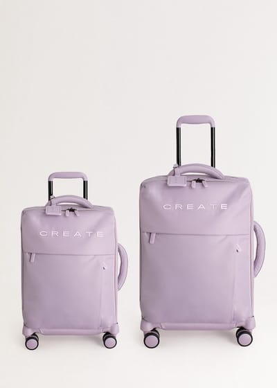 CREATE - Zachte koffer van polyester met TSA-slot en multidirectionele wielen - Pack S,M - LUGGAGE STUDIO SOFT