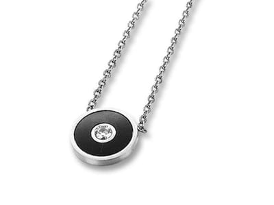 Amanto Ketting Efia - 316L Staal - Zwart - ∅12mm - 48cm