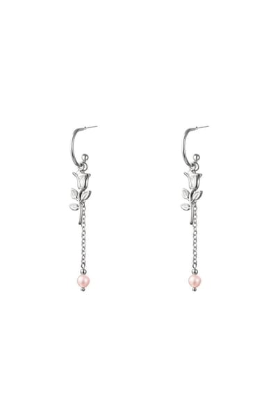 Stainless steel earrings rose- oorbellen- yehwang- zilver | Cadeau voor haar | Tieners | Moederdag