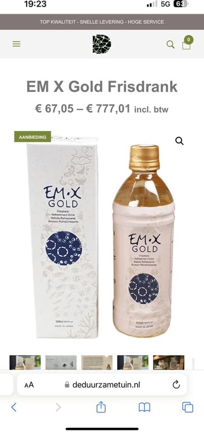 EM Agriton EM X Gold® Frisdrank met Antioxidant