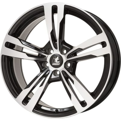 Aluminium velg 17 inch ITWHEELS Anna 5x112 7,5J ET45, Kleur Zwart Glimmend Gepolijst
