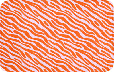 WC mat 80x50 cm - Antislip - Strepen - Dynamisch - Oranje - Toiletmat - Vloermat - Douchemat - Toilet tapijt - Toiletmatten