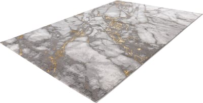 Marmaris Vloerkleed – Goud – Marmerlook Design – Modern & Laagpolig – 80x150 cm