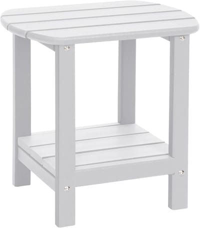 Outdoor Bijzettafel 2-laags Adirondack Tafel HDPE Weerbestendige Patio Tafel