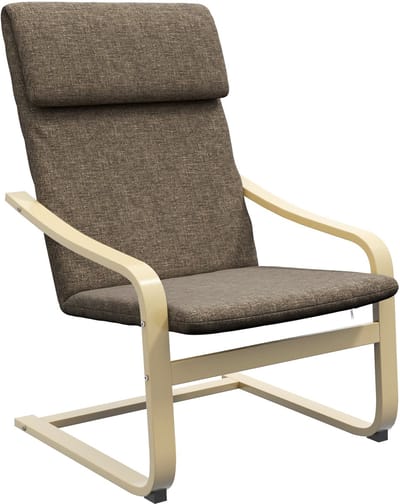 HOMCOM-Armlehnensessel-Polyester, Mehrschichtenplatte-65B x 69T x 98H cm-Braun