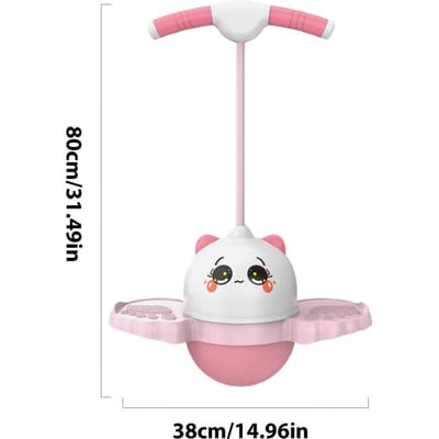 Pogo Stick Enfant Jouet de Saut Anti-Dérapant Charmant avec Poignée Facile à Tenir Exercice de Fitness Ballon Rebondissant Maternelle pour l'Équilibre