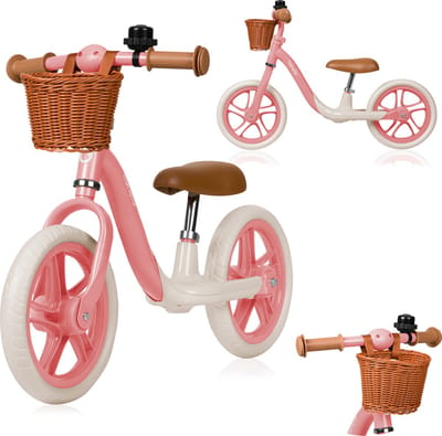 Lionelo Alex Plus Kinderloopfiets – Voor 3 tot 6 Jaar – EVA Schuimbanden – Verstelbaar Zadel & Stuur – Stalen Frame – Stuurbegrenzing – Inclusief Mandje & Bel – Tot 30 kg