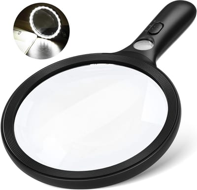 Vergrootglas met Licht - Leesloep Vergroter - Gedetailleerd Werk - 24 LED's en UV - 20x 30x Vergroting
