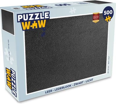 Puzzel Leer - Lederlook - Zwart - Licht - Legpuzzel - Puzzel 500 stukjes