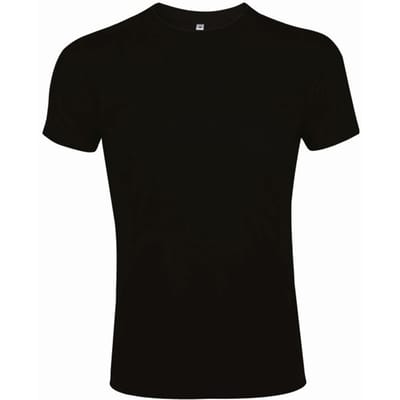 SOLS Heren Imperial Slim Fit T-Shirt met korte mouwen (Diep zwart)