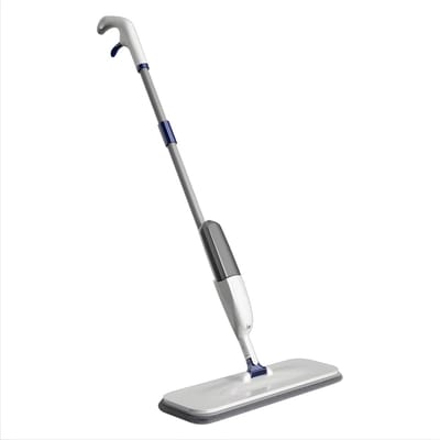 Spray Mop & Bezem Set - Met 5 Herbruikbare Microvezel Pads - Wit