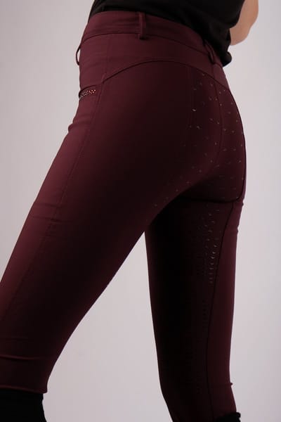 Montar Rijbroek Crystal Full Grip Kids Plum - 140