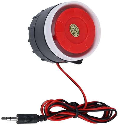 Allecto - Sirene - Alarmsysteem - 120 dB Geluidsalarm - Compact - Waarschuwingshoorn - Geschikt voor Veiligheid - Rood