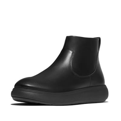 FitFlop FitFlop IQ-Comff Leather Zip Ankle Boots ZWART - Maat 36