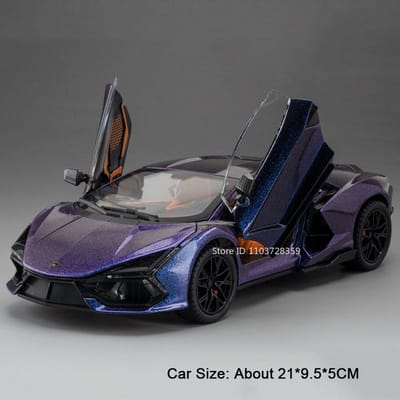 Échelle 1:24 Huracan Sterrato Revuelto Modèle de Voiture Jouet Direction des Roues Avant Portes Ouvrantes Modèles Supercar Cadeaux Hobby Enfants