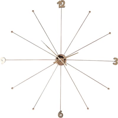Kare Wandklok Umbrella Rose Goud