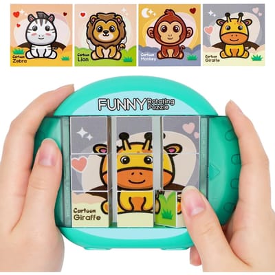 4-IN-1 Draaibaar Puzzel ideaal voor Kinderen Fidget Speelgoed 3 4 5 6 7 8 Jaar Oude Puzzels in 1 Fijne Motoriek Cadeau Jongens & Meisjes Leeftijden 3+