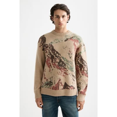 Scotch & Soda Mountain Loose Fit Pullover Mountain Tannin Aop Größe: XL | Pullover Outlet | Herren