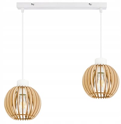 Hanglamp Loft Hout E27 2-lichts