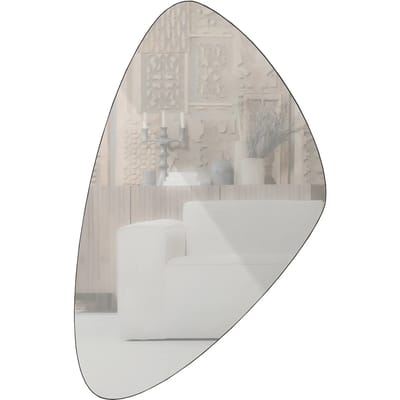 WOOOD Philou Spiegel - Glas/Metaal - Zwart - 80x50x0,5