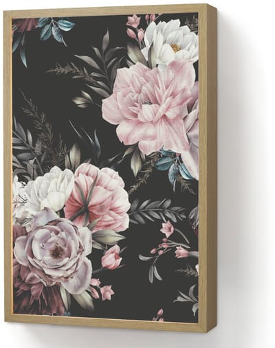 Wandlamp 40x60 cm - Oplaadbaar - Vintage - Rozen - Romantisch - Bloemen - Wandlampen binnen woonkamer - Slaapkamer lamp - Decoratieve nachtlamp - Vloerlamp draadloos